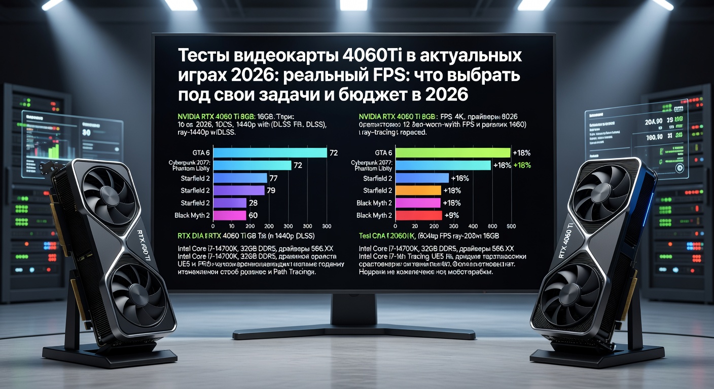 Тесты видеокарты 4060Ti в актуальных играх 2026: реальный FPS: что выбрать под свои задачи и бюджет в 2026
