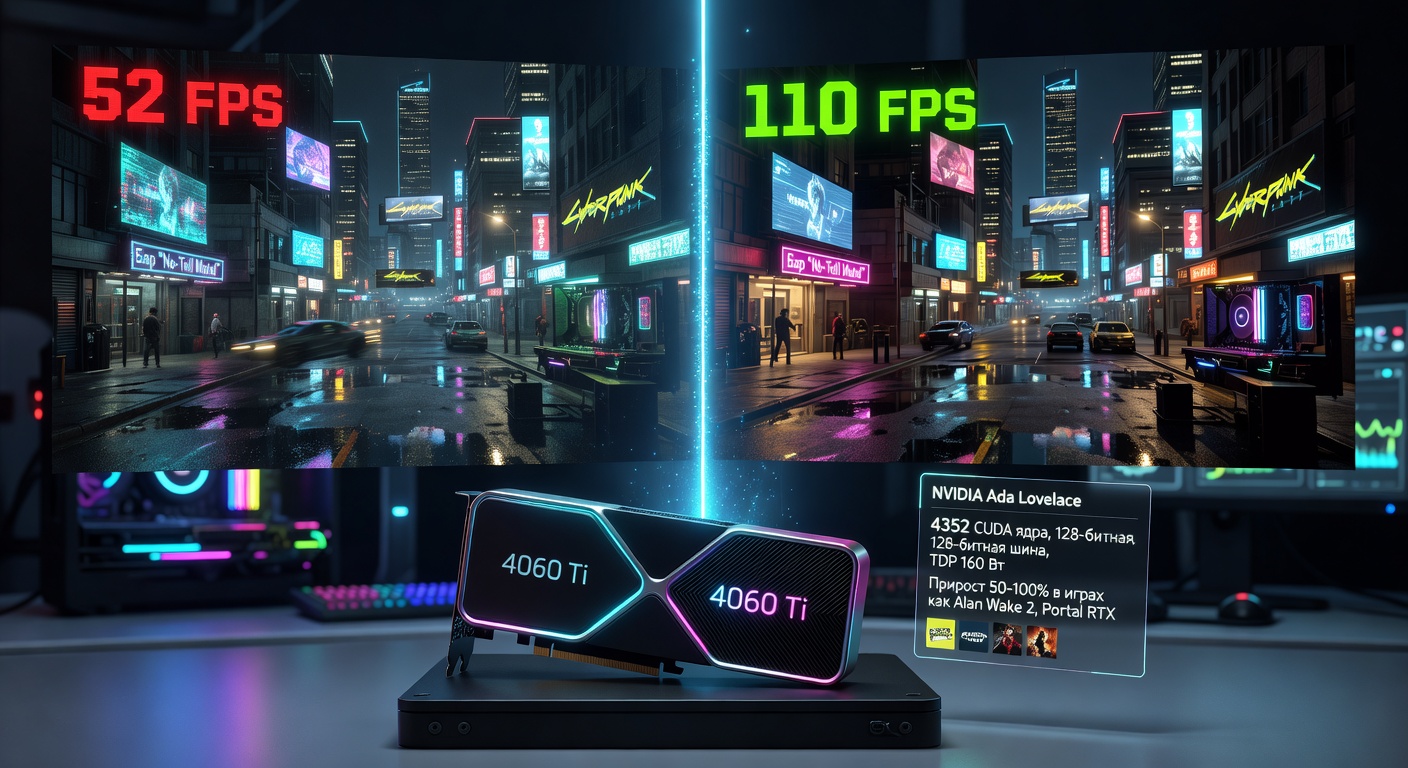 Видеокарта 4060Ti и DLSS 3 с Frame Generation: насколько меняет производительность