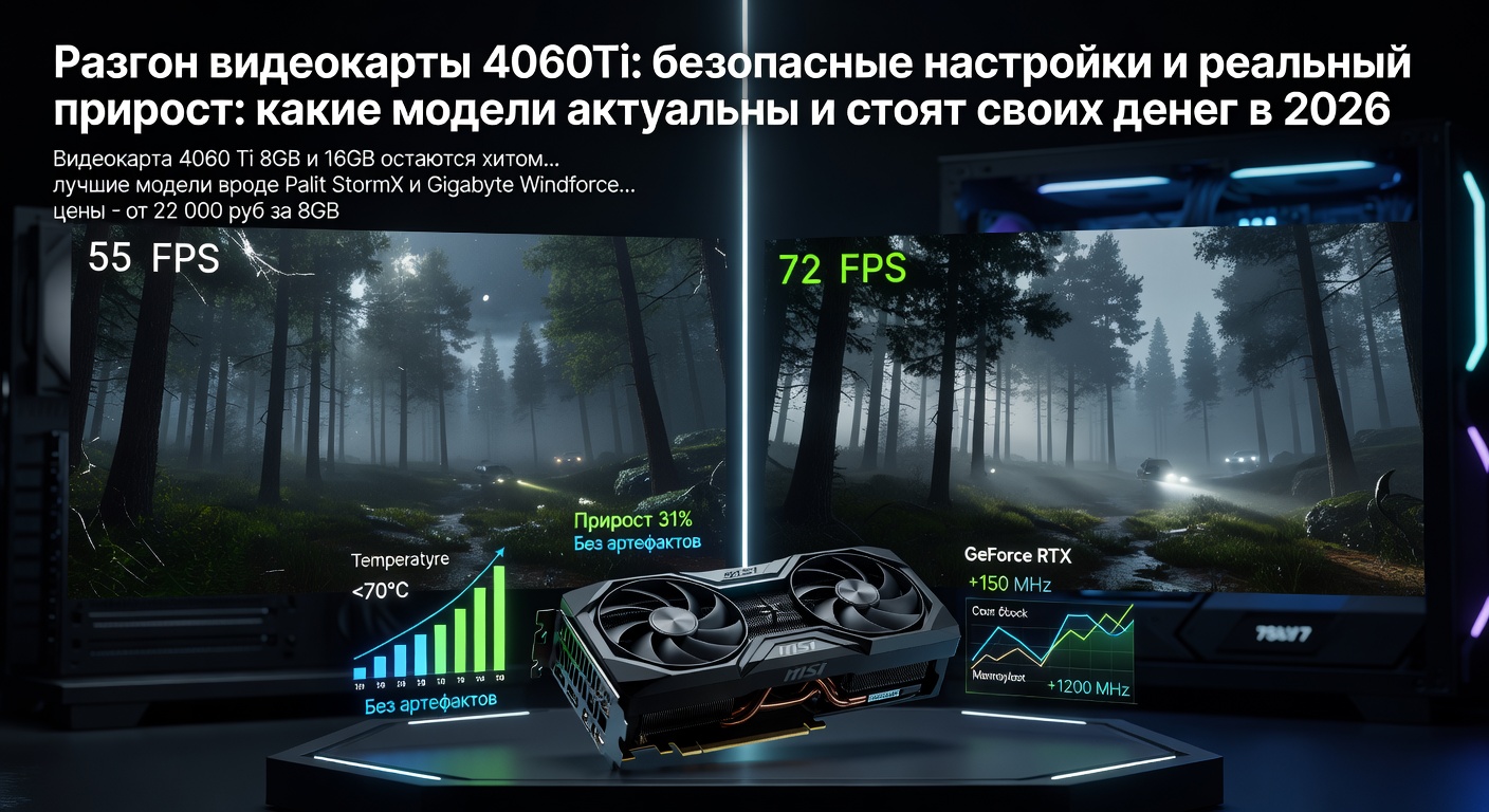 Разгон видеокарты 4060Ti: безопасные настройки и реальный прирост: какие модели актуальны и стоят своих денег в 2026