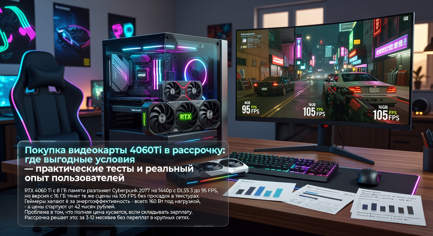 Покупка видеокарты 4060Ti в рассрочку: где выгодные условия — практические тесты и реальный опыт пользователей