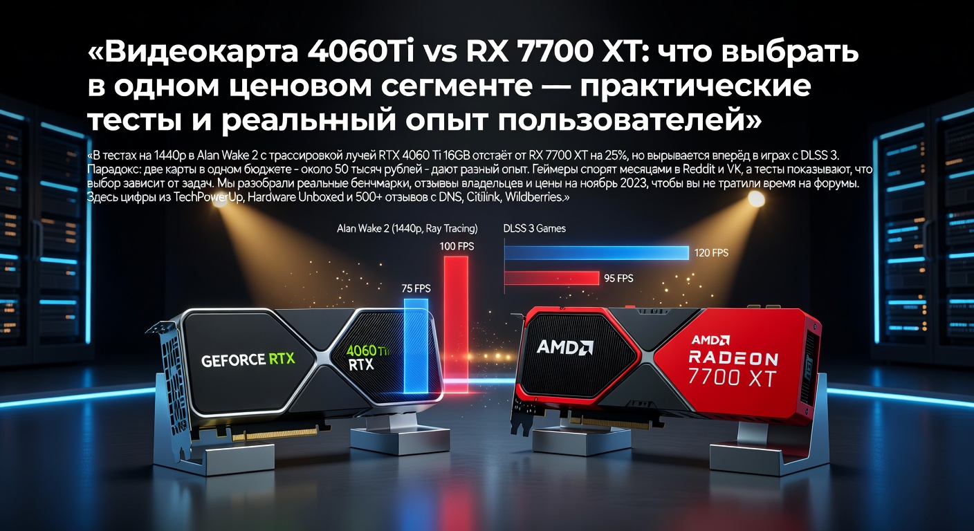 Видеокарта 4060Ti vs RX 7700 XT: что выбрать в одном ценовом сегменте — практические тесты и реальный опыт пользователей