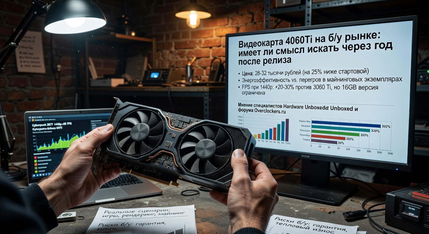 Видеокарта 4060Ti на б/у рынке: имеет ли смысл искать через год после релиза — мнение специалистов и реальные сценарии использования