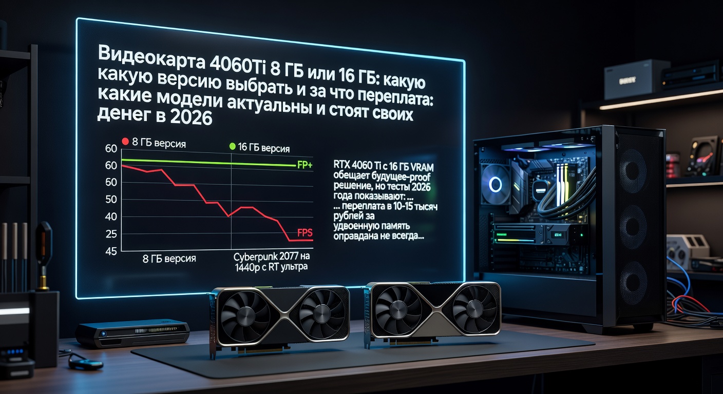 Видеокарта 4060Ti 8 ГБ или 16 ГБ: какую версию выбрать и за что переплата: какие модели актуальны и стоят своих денег в 2026