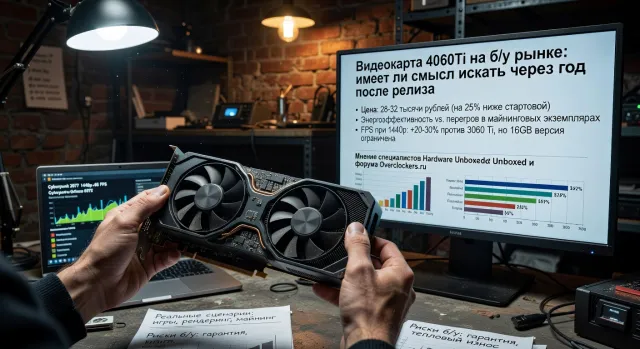 Видеокарта 4060Ti на б/у рынке: имеет ли смысл искать через год после релиза — мнение специалистов и реальные сценарии использования